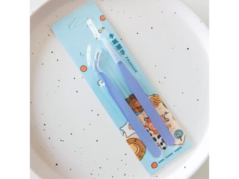 MINKYS Candy Color 2PCS Journal Sticker ESD Beauty Salon DIY Tweezers Carousel 1