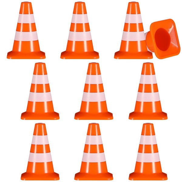 10 Pcs Miniature Traffic Cones Road Construction Cones Kids Traffic Signs Toys Carousel 3