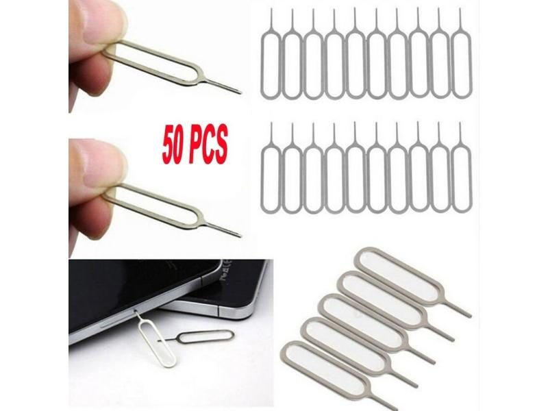 50Pcs Sim Card Tray Pin Eject Tool For Universal Cell Phones Carousel 2