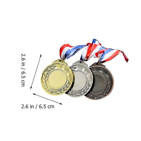 3 Pcs Soccer Medals Running Medal Dance Medal Silver Medal Carousel 2