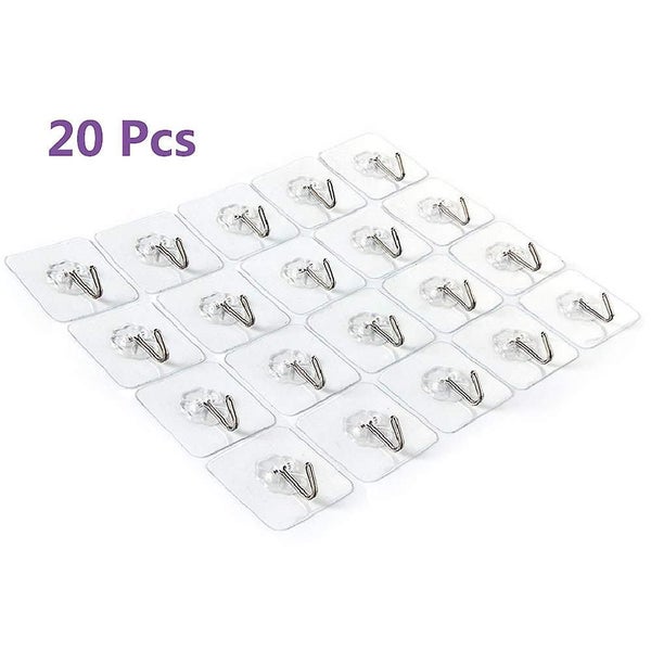 Transparent Adhesive Hooks Utility Hooks, Heavy Duty Coat Hooks Carousel 1