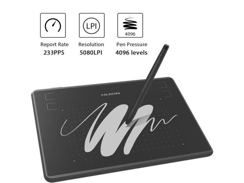 HUION H430P Digital Tablets Graphics Drawing Pen Tablet OSU Game Tablet With Carousel 1