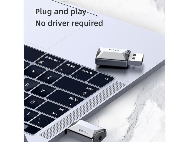 Hagibis 2 In 1 USB Sound Card For PC Laptop PS4 5 Windows Mac Carousel 1