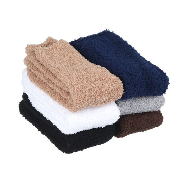 6 Pairs Cosy Bed Socks Mens Fluffy Home Sock Thick Indoor Winter Warm Carousel 2