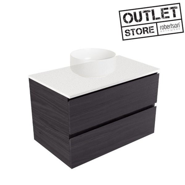 EVOLVE WALL VANITY 750 X2 DRAWER FIORDLAND ELM WILDERNESS MOTION ELESTONE TOP Carousel 2