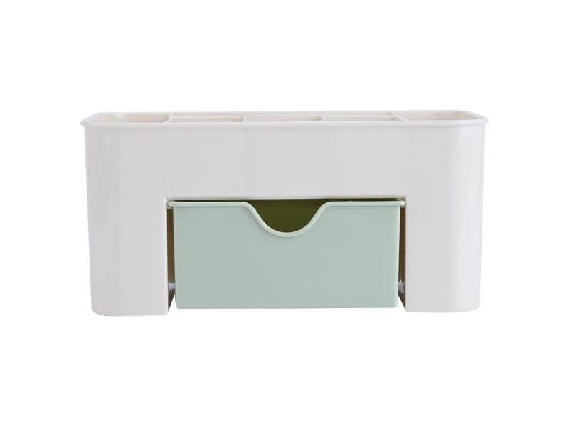 Double Layer Plastic Makeup Organizer Storage Box For Cosmetics Jewelry Carousel 1