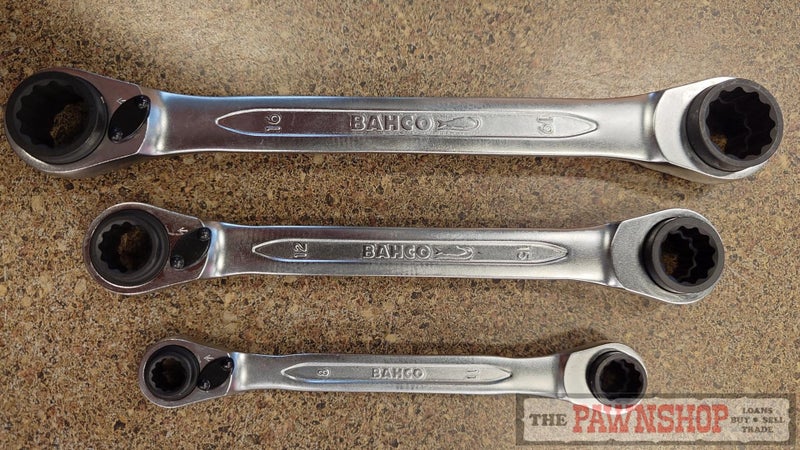 Bahco Ratchet Spanner Set 8mm to 19mm - 3 Piece Carousel 2