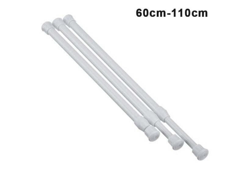 Hot Curtain Rail Pole Rod Telescopic High Carbon Steel For Bathroom Shower Carousel 1