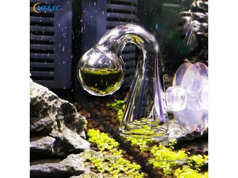 1pcs Aquarium Fish Tank CO2 Monitor Tester Notes Clear Glass Drop Checker Carousel 2