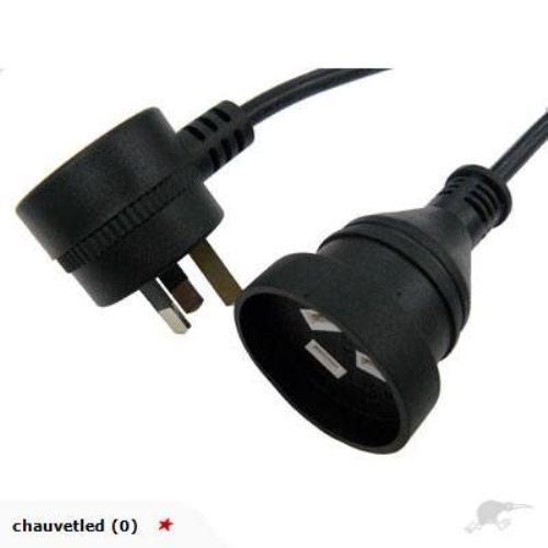 1.0m Black AC extension cable Carousel 1
