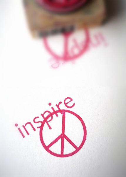 Inspire Peace Art Painting Original Abstract Acrylic for sale by artist Carousel 2