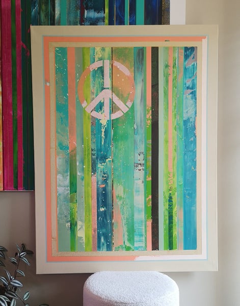 Inspire Peace Art Painting Original Abstract Acrylic for sale by artist Carousel 1
