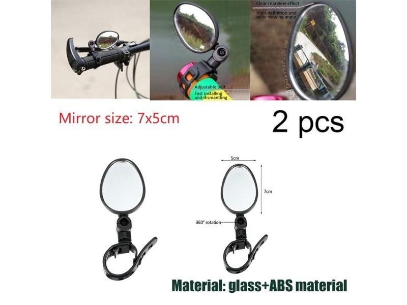 4-1pcs 360 Degree Rotatable Bike Rearview Mirror For M365 Universal Bikes Carousel 1