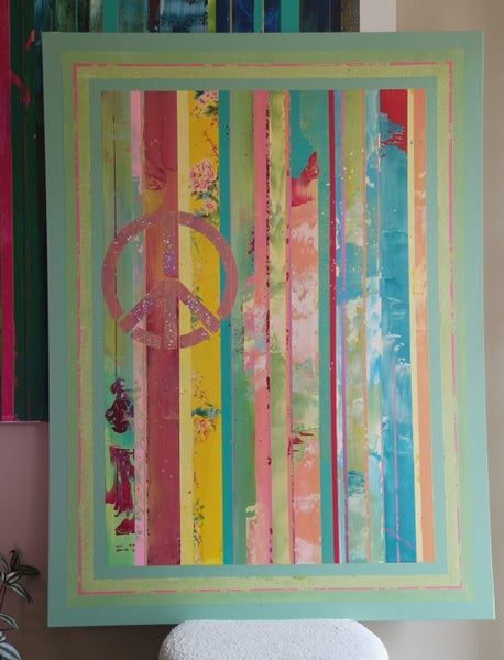 Inspire Peace Art Painting Original Abstract Acrylic for sale by artist Carousel 1
