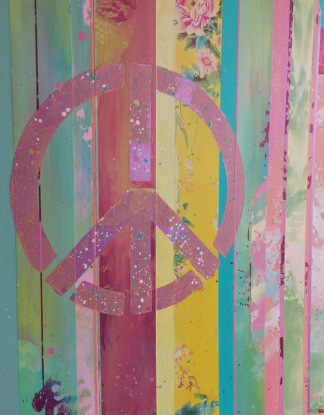 Inspire Peace Art Painting Original Abstract Acrylic for sale by artist Carousel 2