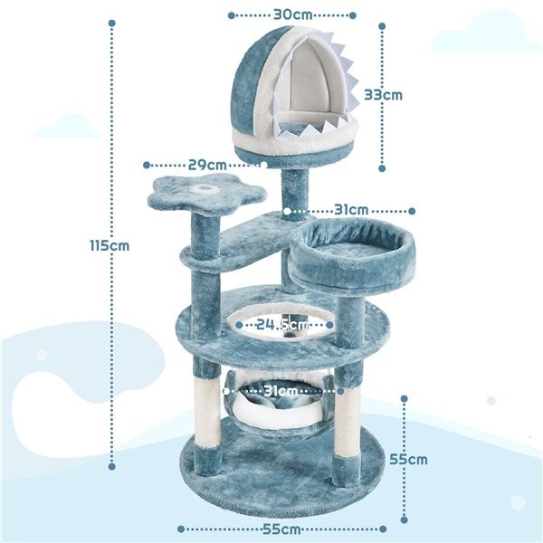 Ocean-themed Cat Tree Cat Tower Carousel 2