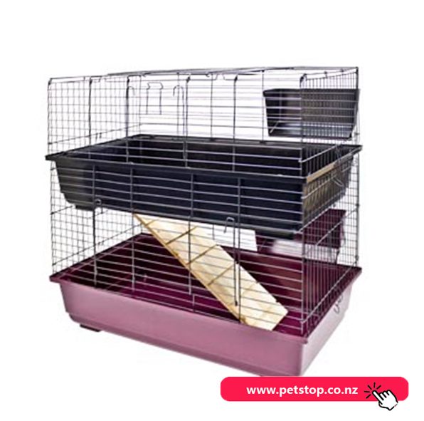 Strong Rabbit Cage100x55x92cm 2Tier Carousel 1