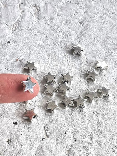 Silver Star Spacer Beads Carousel 1