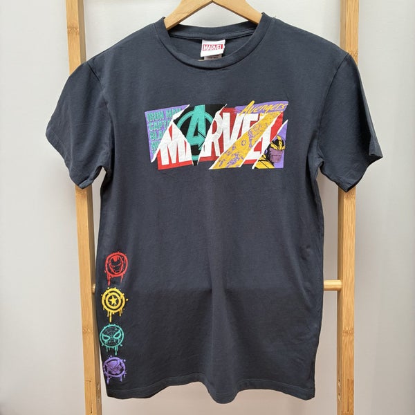 Marvel T-Shirt Avengers Iron Man Thanos Size 16 Carousel 1