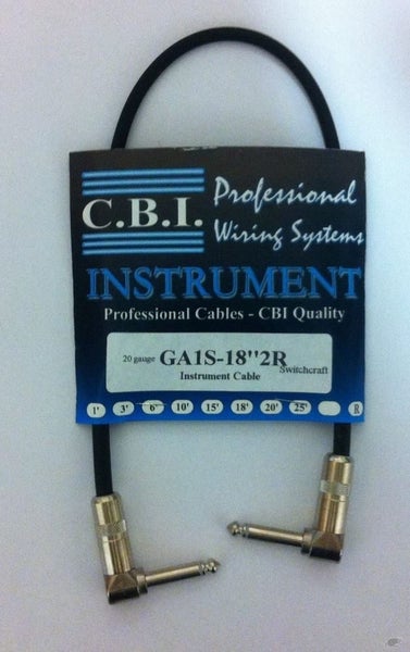 CBI Cables GA1S-20-18INCH 2R - Guitar Patch Lead 18 inch Carousel 1