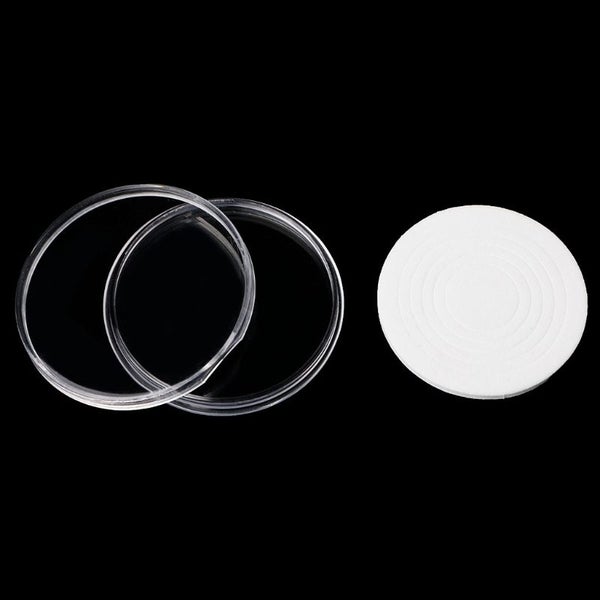 1pcs 46mm Plastic Coin Holder Capsule Case Box With 5 Sizes Pad Rings New Carousel 8
