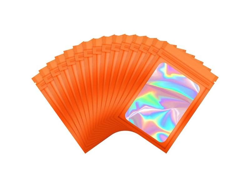 50pcs/lot Thicken Holographic Laser Color Plastic Pouch For DIY Jewelry Storage Carousel 1
