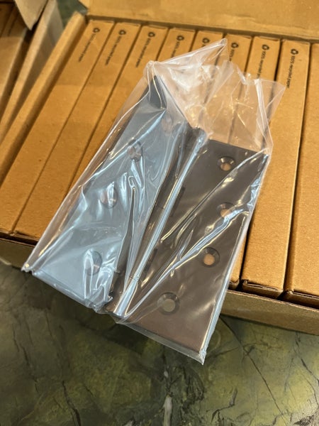 Box of 10 antique-finish, solid brass hinges 100x75mm (brand new) Carousel 1