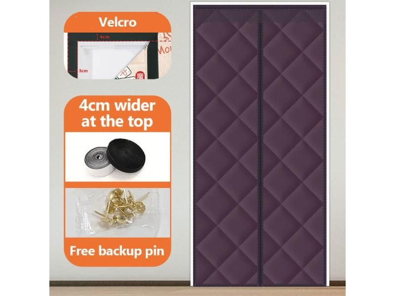 Door Curtain New Cotton Household Magnetic Double Door Thickened Door Curtain Carousel 1
