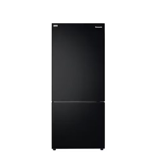 Panasonic 380L Bottom Mount Fridge Freezer - Black Steel Carousel 1