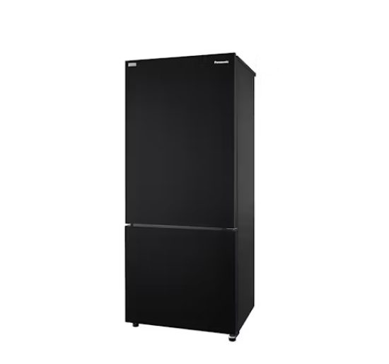 Panasonic 380L Bottom Mount Fridge Freezer - Black Steel Carousel 2