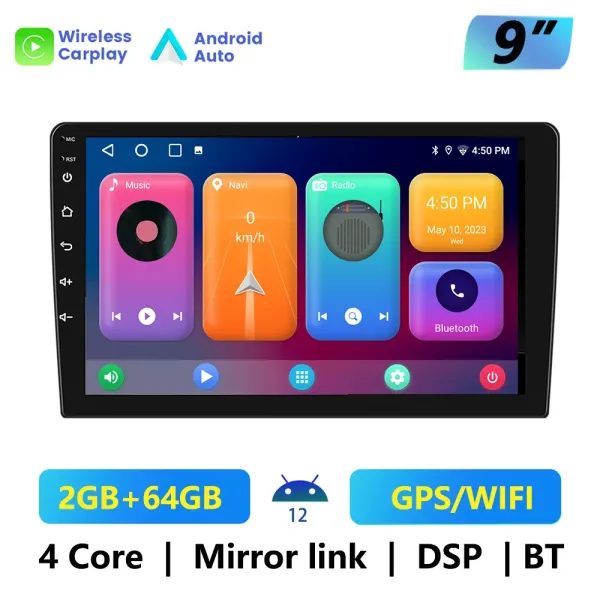 X REAKO 7 9 10 Inch 2 Din MP5 Player HD IPS Android 12 2 32 2 64G Carousel 1