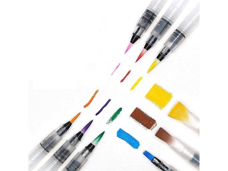 9/12Pcs Watercolor Brush Pens Set Super Easy To Use And Fill For Water Soluble Carousel 2