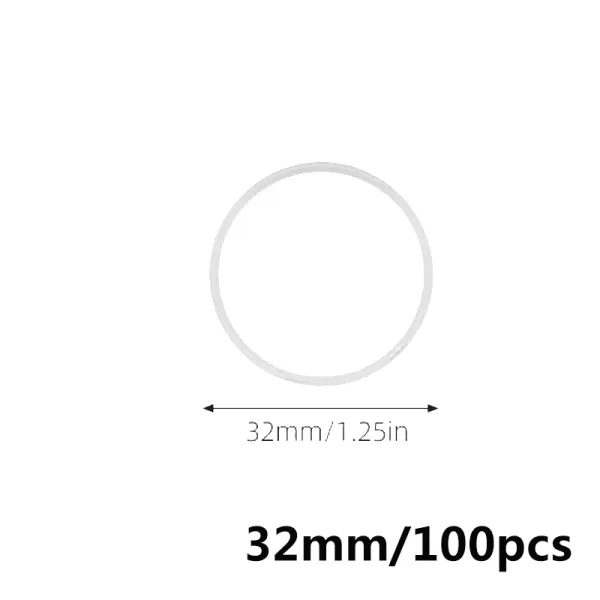100pcs Super Clear Mushroom Planner Binding Discs Notebook Binder Rings Discs Carousel 1