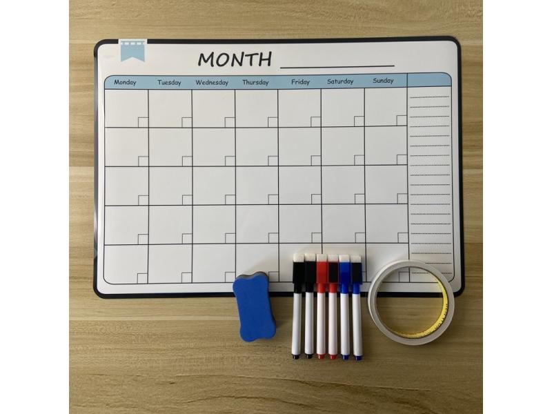 A3 Size Magnetic Weekly Month Planner Soft Whiteboard Dry Erase Calendar Home Carousel 2