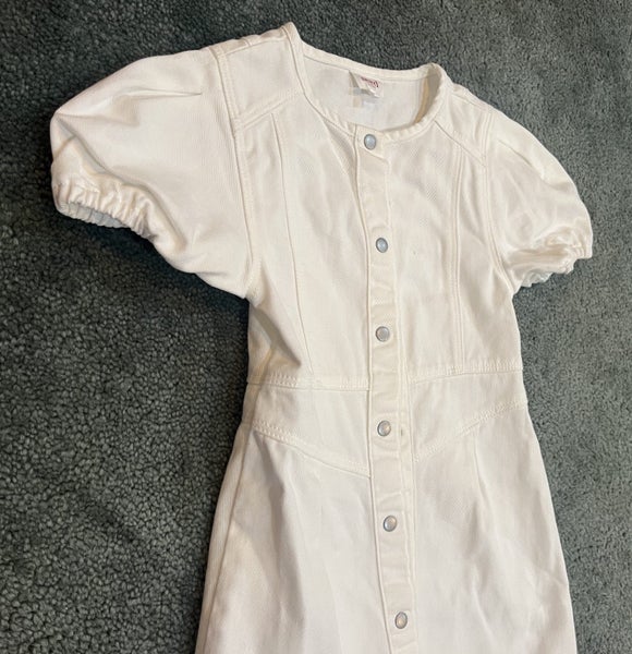 Seed White Denim Dress Carousel 2