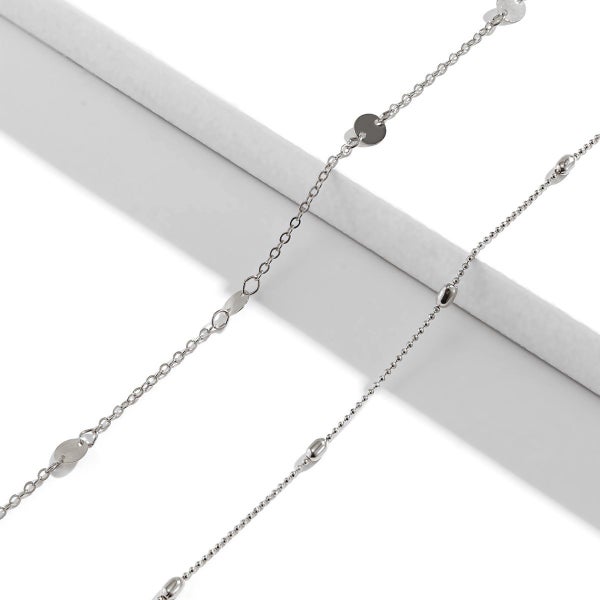 Silver Waist Chain with Geometric & Pearl Accents – Chic & Sensual Carousel 2