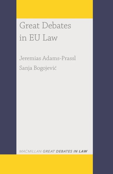 Great Debates in EU Law by Jeremias Adams-Prassl - Paperback Carousel 1