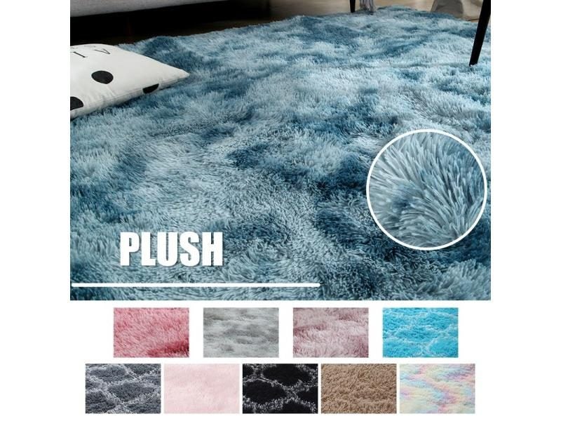 Plush Carpet Living Room Decoration Fluffy Rug Thick Bedroom Carpets Anti Slip Carousel 1