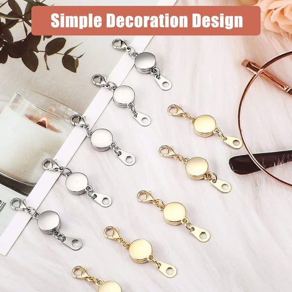 24pcs Strong Magnetic Lobster Clasps Jewelry Necklace Converter Extender Hook... Carousel 2