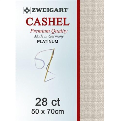 Zweigart Cashel 28ct 50x70cm Platinum Carousel 1