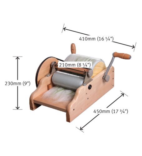 Ashford Drum Carder Super Fine - 120 PPSI - 20cm / 8" Width Carousel 2