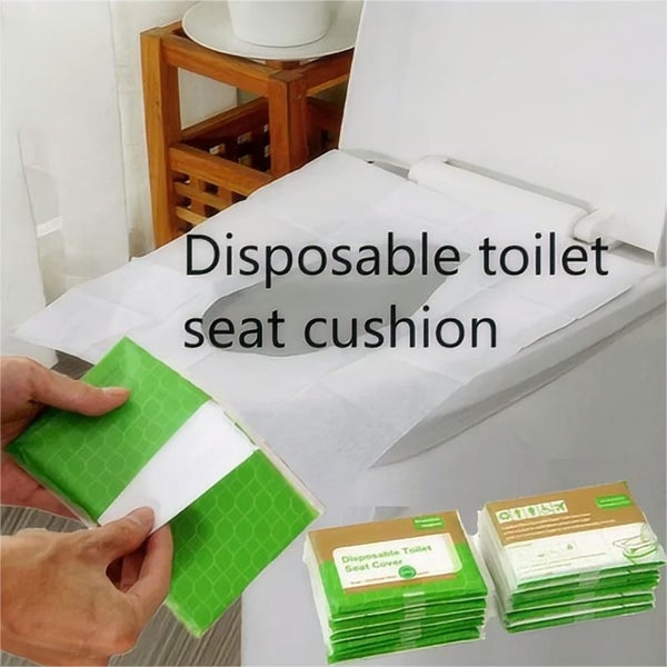 30/50/100PCS Disposable Toilet Seat Cover Type Travel Camping Hotel Bathroom Carousel 2