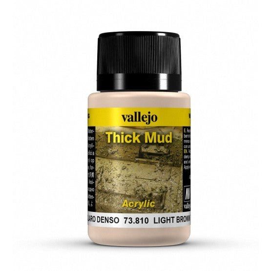Vallejo AV73810 Weathering Effects Light Brown Thick Mud 40 ml Carousel 1