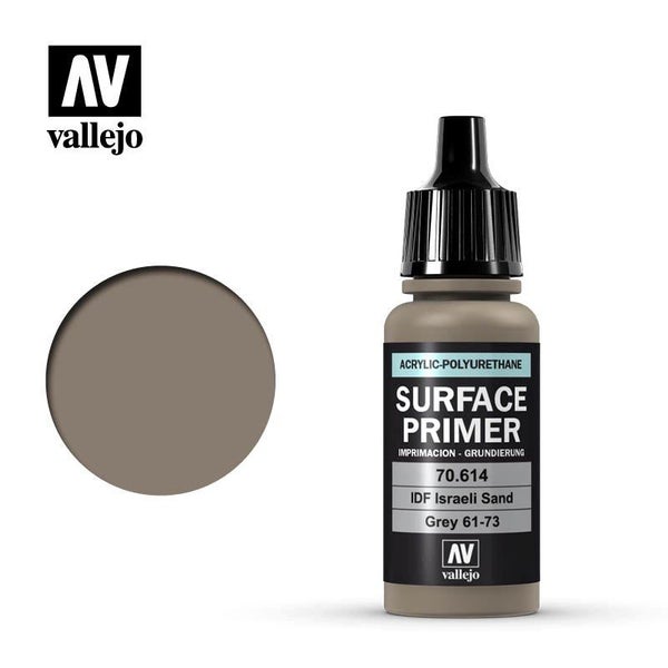 Vallejo AV70614 Surface Primer IDF IsraelA­ Sand Grey 61-73 17 ml Carousel 1