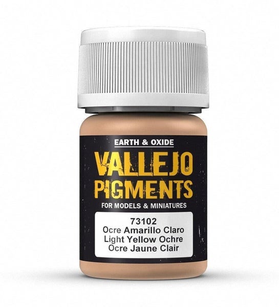 Vallejo AV73102 Pigments Light Yellow Ochre 30 ml Carousel 1