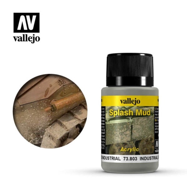 Vallejo AV73803 Weathering Effects Industrial Splash Mud 40 ml Carousel 1