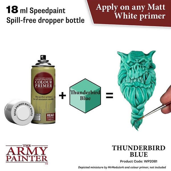 Army Painter WP2081 Speedpaint 2.0 Thunderbird Blue 18ml Carousel 2