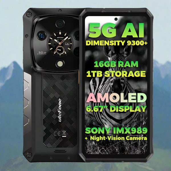 Ulefone Armor 28 Ultra 5G Rugged, Dimensity 9300+, 6.67" AMOLED Display, 16GB...629327314922271110