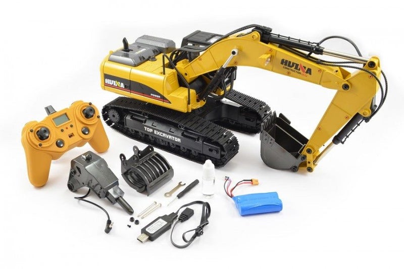 Huina 1580 V4 RC Excavator 23Ch 1/14 Scale 2020 Version w/gift case Carousel 1