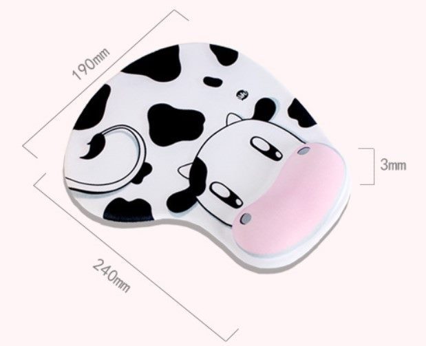 Christmas Gift Cartoon Dairy Cow Wrist Support Gel Mouse Mat Carousel 4